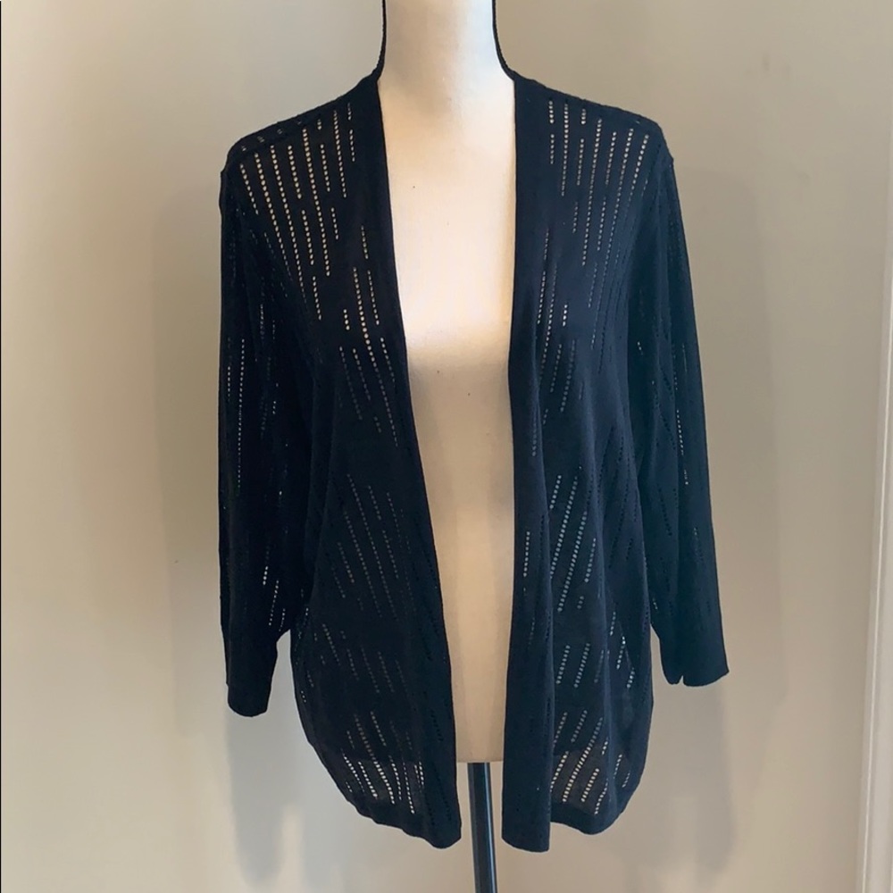 Black see through cardigan